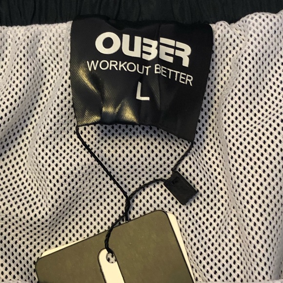 Ouber Light Quick Dry Black Training Running Swimming Workout Shorts Sz Large - Picture 12 of 15